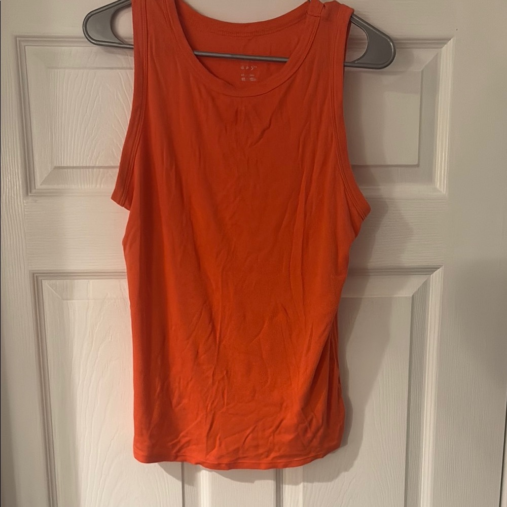 A New Day Orange Tank Top with Crew Neck